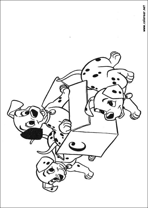 Dibujos de 101 Dálmatas para colorear en Dibujos de 101 Dálmatas para colorear en