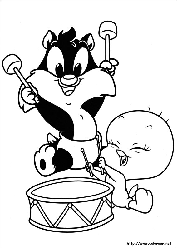 baby looney tunes sylvester coloring pages - photo #14