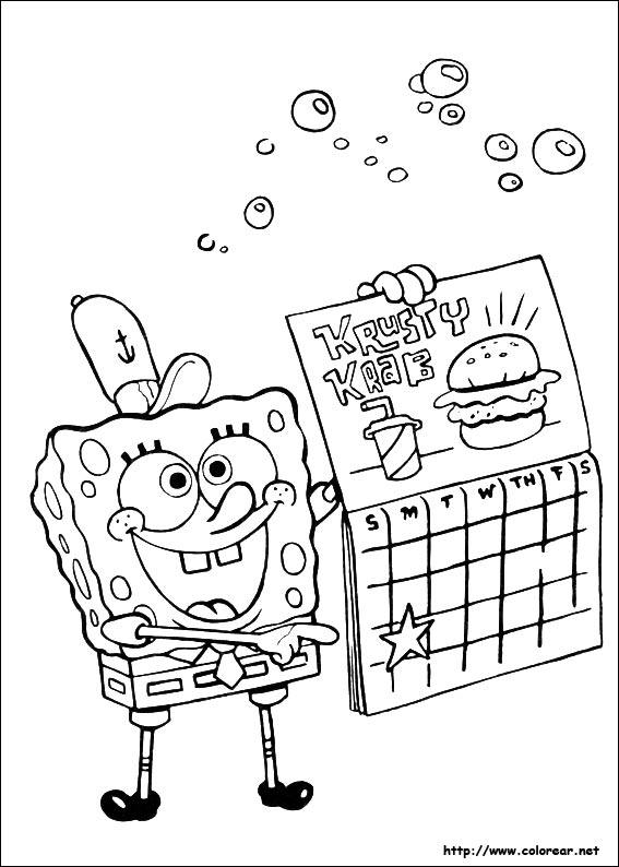 Dibujos de Bob Esponja para colorear en Dibujos de Bob Esponja para colorear en
