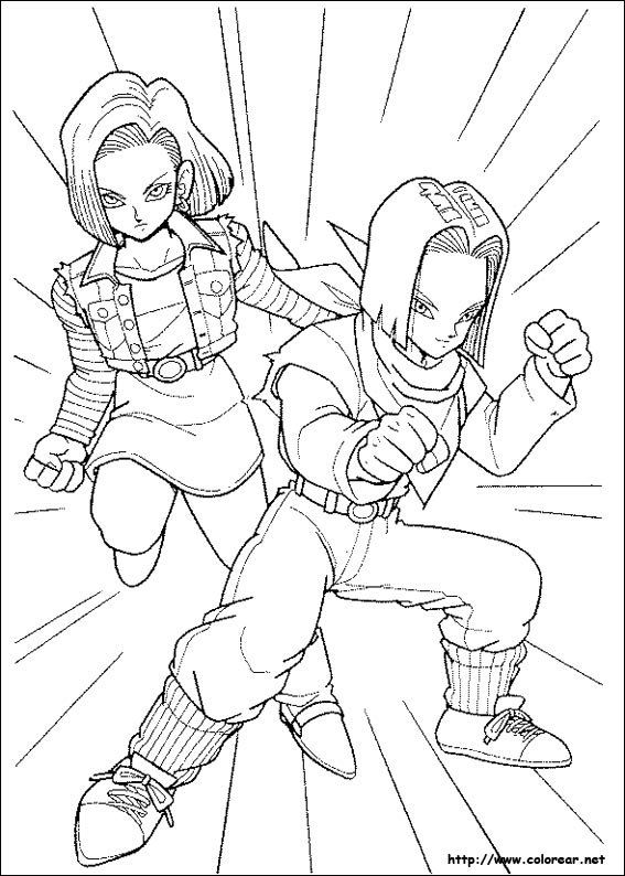 dbz android 17 coloring pages - photo #6