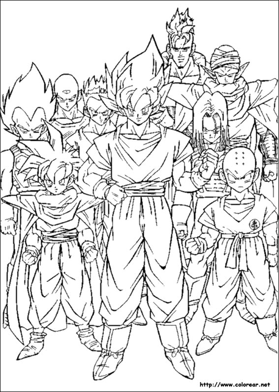 Dibujos de Dragon Ball Z para colorear en Dibujos de Dragon Ball Z para colorear en