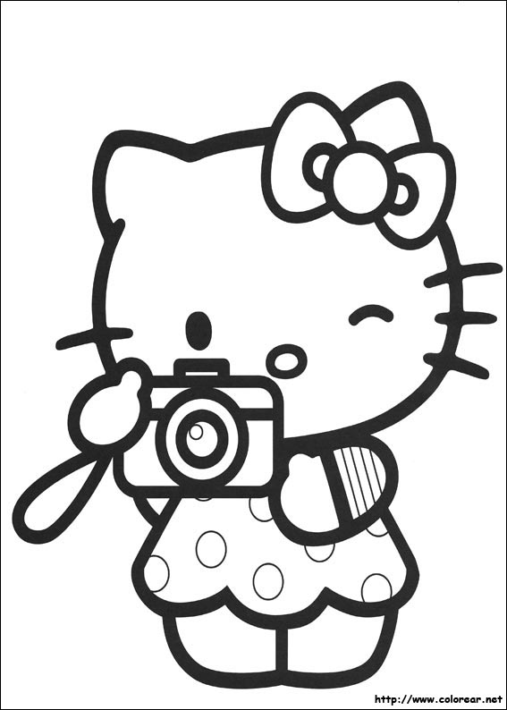 Dibujos De Hello Kitty Para Colorear En Colorearnet