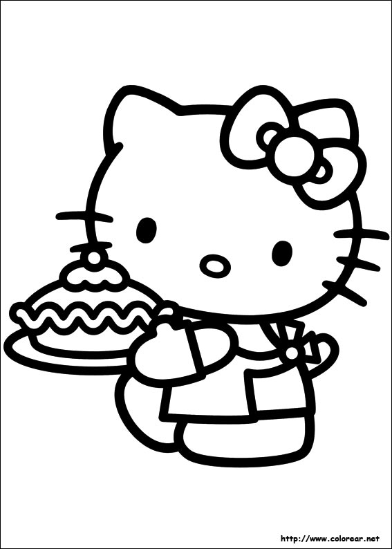 hello kitty chef coloring pages - photo #6