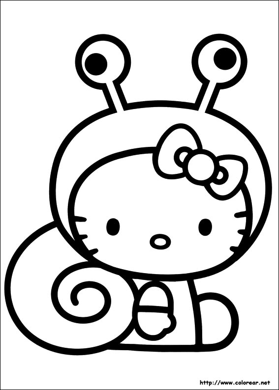 Dibujos de Hello Kitty para colorear en Colorear.net de hello kitty fáciles Dibujos de Hello Kitty para colorear en Colorear.net