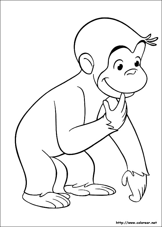 face of curious george coloring pages - photo #9
