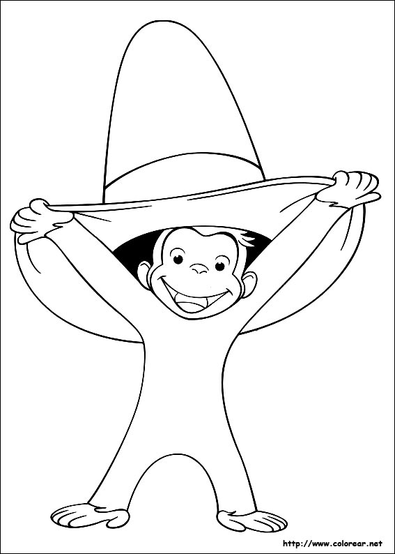 face of curious george coloring pages - photo #5