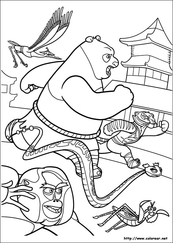Dibujos para colorear de Kung Fu Panda 2