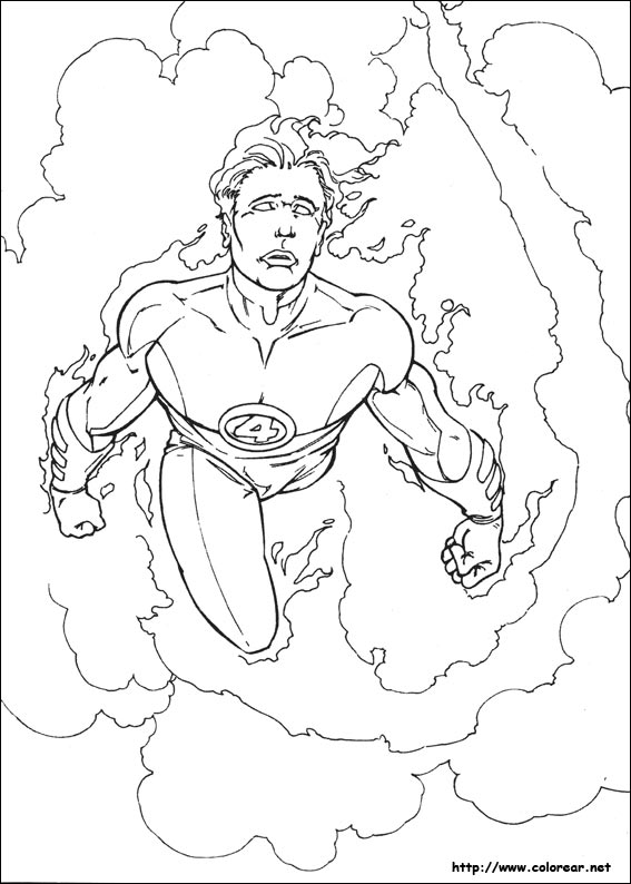 Dibujos de Los 4 Fantásticos para colorear en Dibujos de Los 4 Fantásticos para colorear en