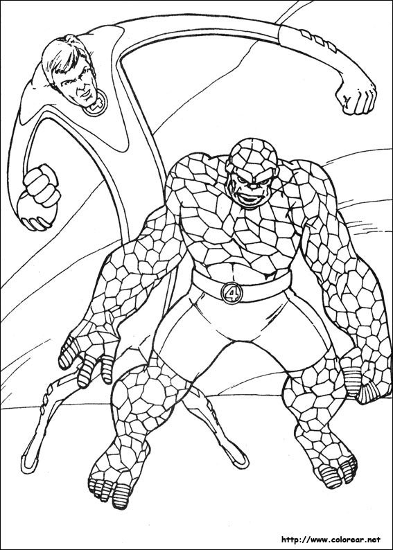 Dibujos de Los 4 Fantásticos para colorear en Dibujos de Los 4 Fantásticos para colorear en