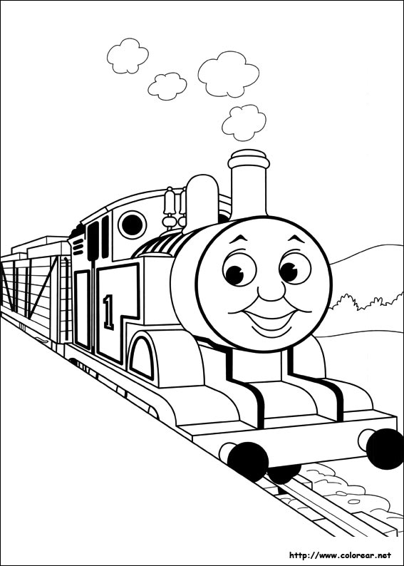 Free coloring pages of simple thomas tank engine