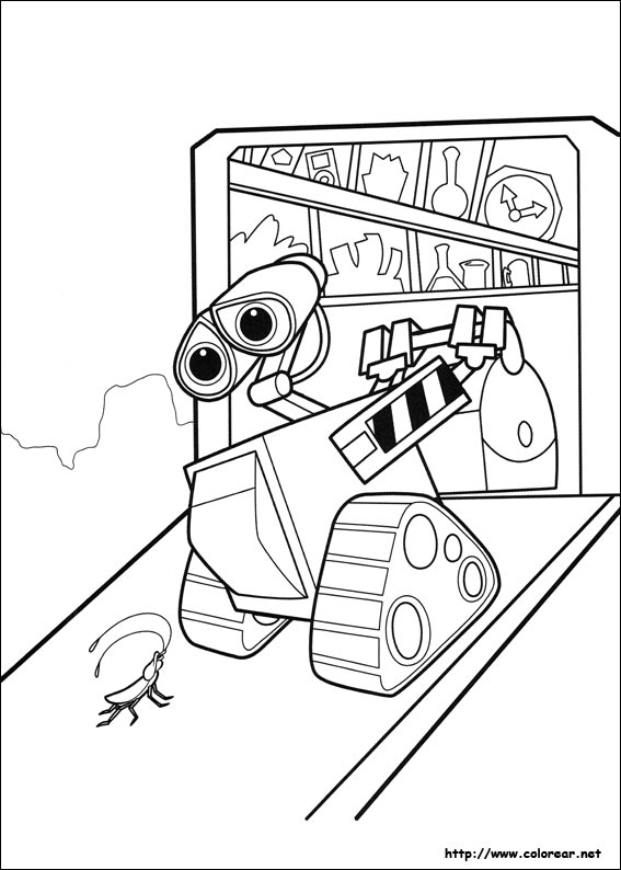 wally the robot coloring pages - photo #45