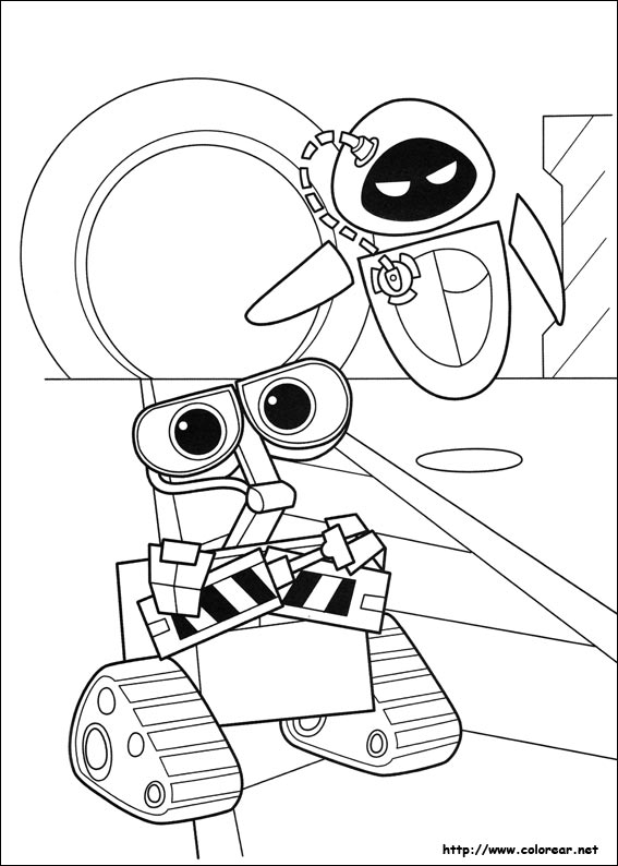 wall e and eve coloring pages - photo #15