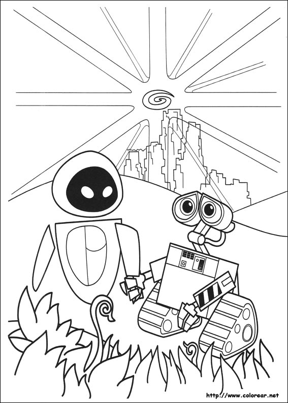 wall e and eve coloring pages - photo #18