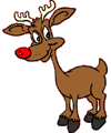 Rudolph, el reno de la nariz roja para colorear
