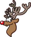 Dibujos de Rudolph, el reno de la nariz roja