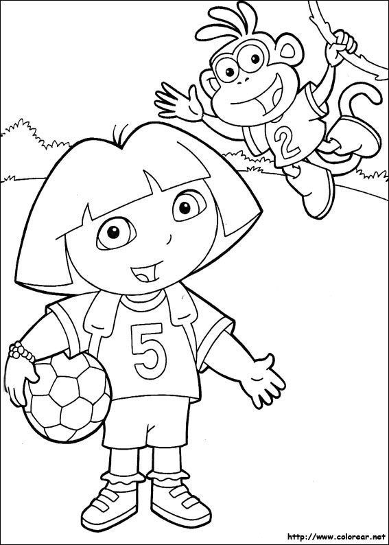 Dibujos para colorear de Dora la Exploradora