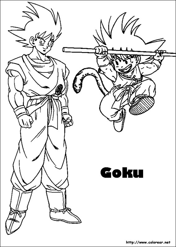 Dibujos Para Colorear De Dragon Ball Z