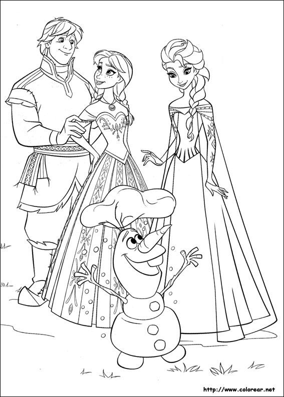 Dibujos de Frozen - el reino del hielo para colorear en 