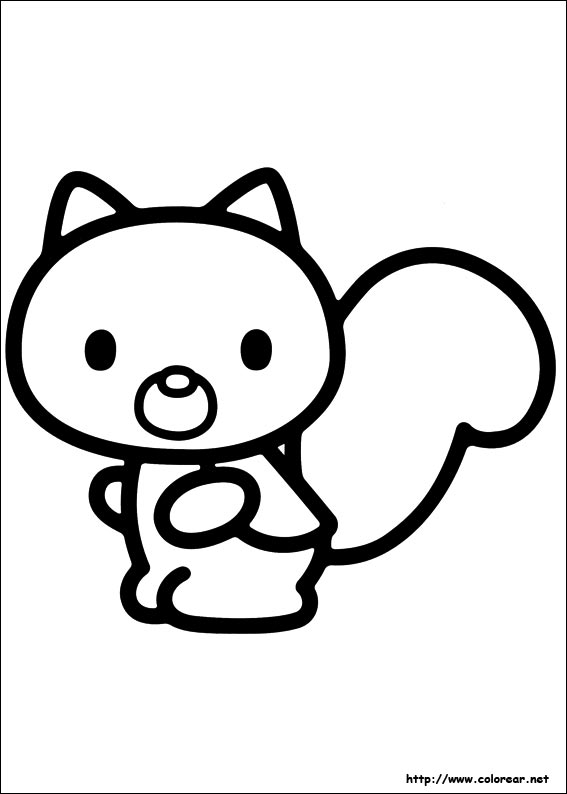 Dibujos para colorear de Hello Kitty de hello kitty fáciles Dibujos para colorear de Hello Kitty
