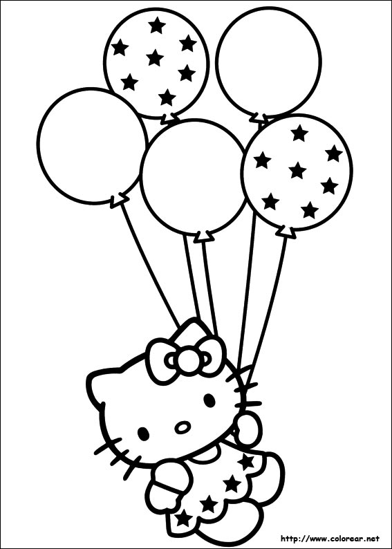 Matemático Arquitectura pronunciación Dibujos para colorear de Hello Kitty