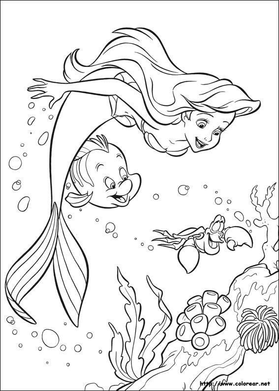 Dibujos para colorear de La Sirenita