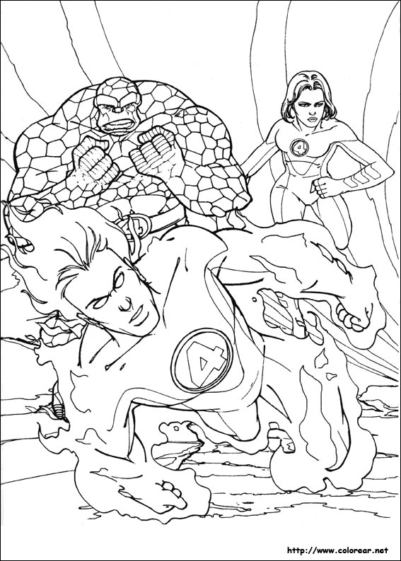 Dibujos para colorear de Los 4 Fantásticos Dibujos para colorear de Los 4 Fantásticos