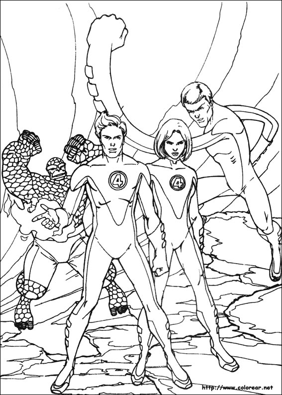 Dibujos para colorear de Los 4 Fantásticos Dibujos para colorear de Los 4 Fantásticos