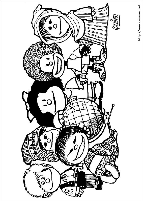 capital retirada colisión Dibujos para colorear de Mafalda