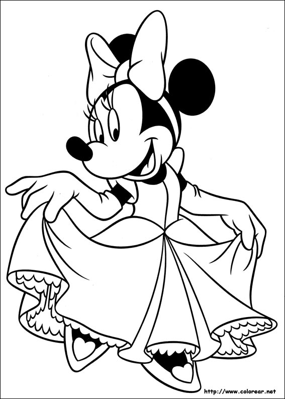 Dibujos de Minnie para colorear en 