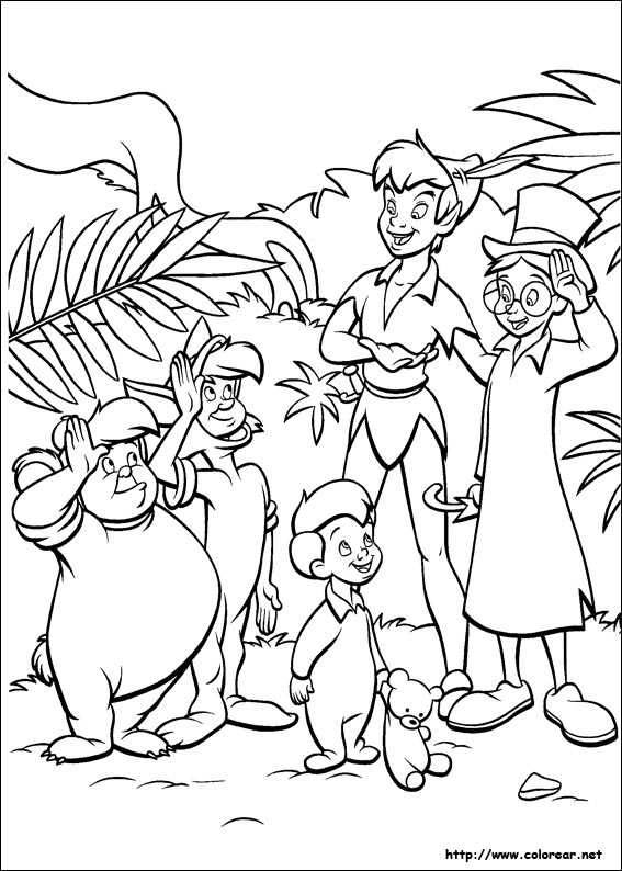 Dibujos para colorear de Peter Pan Dibujos para colorear de Peter Pan