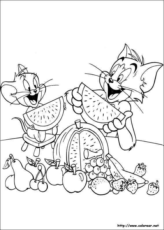 Dibujos para colorear de Tom y Jerry Dibujos para colorear de Tom y Jerry